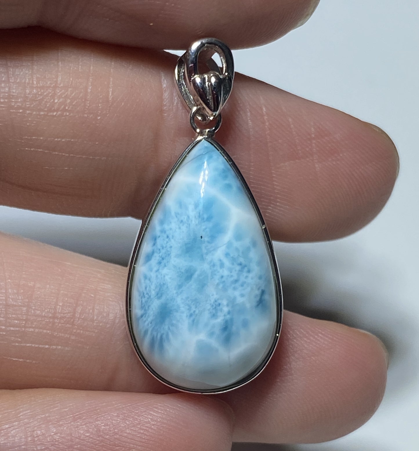 AAA Natural Authentic Dominican Larimar Pendant,Gems Jewelry,Gems Pendant,Crystal Pendant ET728