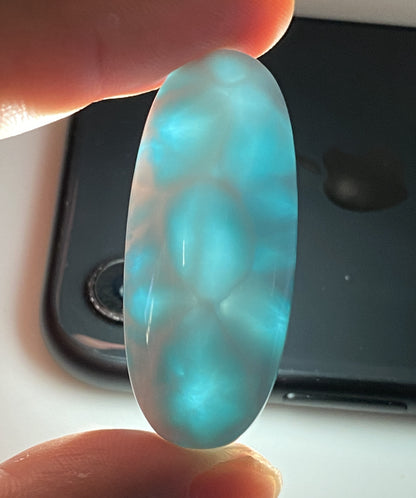 AAA+ Natural Authentic Dominican Larimar Pendant,Gems Jewelry,Gems Pendant,Crystal Pendant ET740