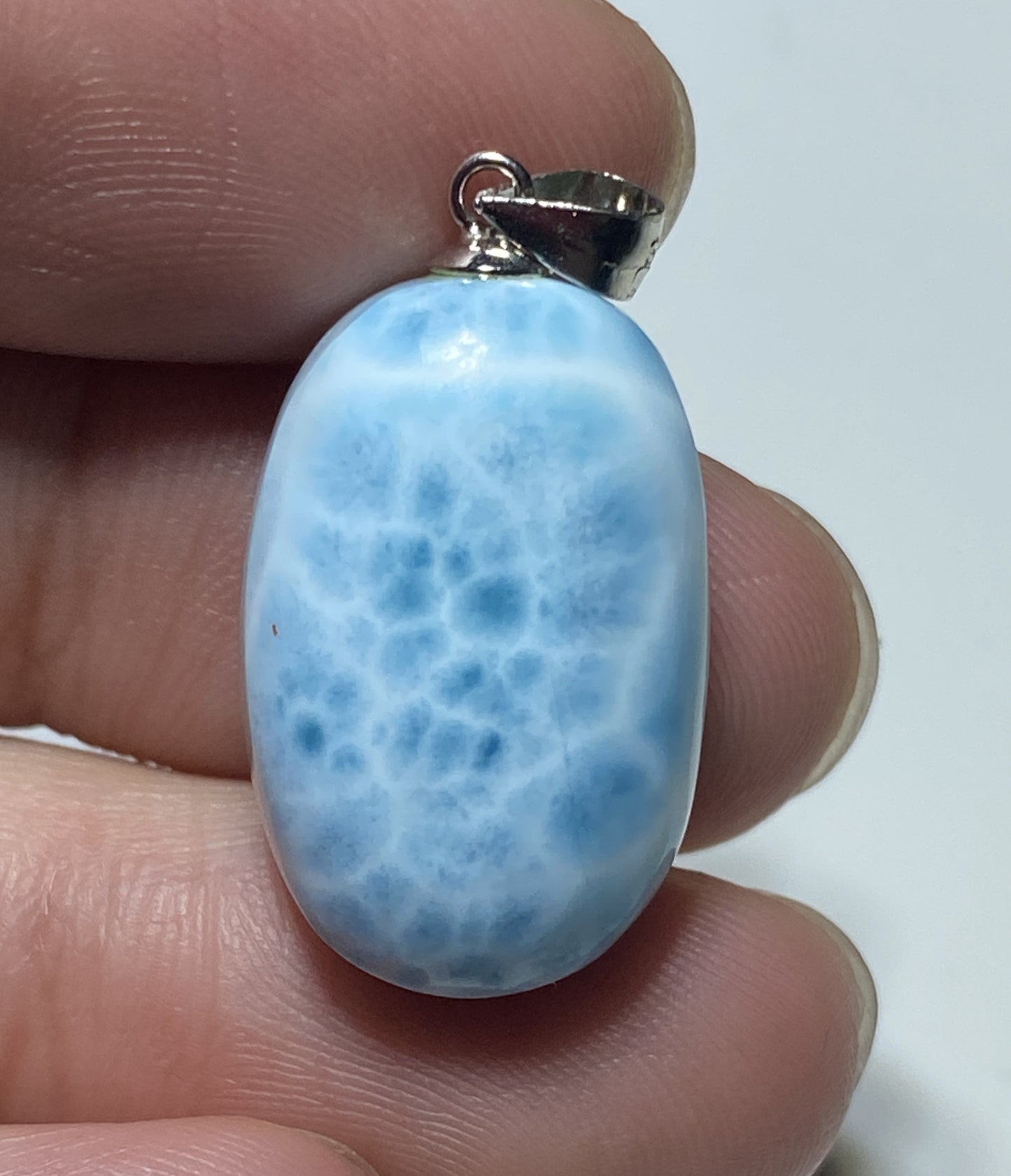 AAA+ Natural Authentic Dominican Larimar Pendant,Gems Jewelry,Gems Pendant,Crystal Pendant ET745