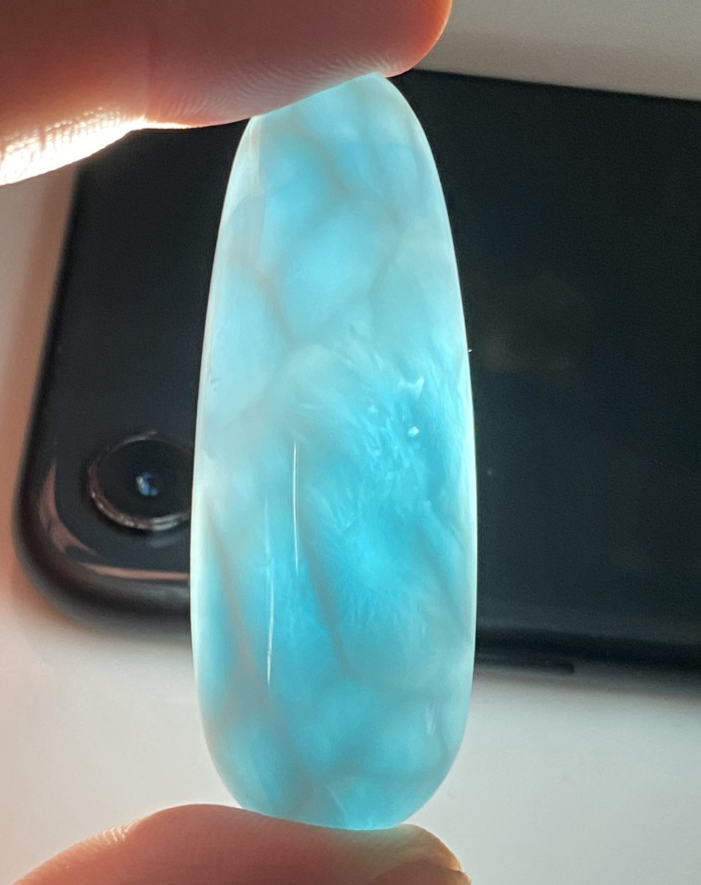 AAAA+ Natural Authentic Dominican Larimar Pendant,Gems Jewelry,Gems Pendant,Crystal Pendant ET748