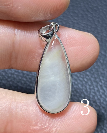 Rabbit Hair Pendant,AAAA Natural Authentic Bule Rutilated Quartz 925 Silver Pendant,Crystal Pendant,Men's Jewelry,Women's Jewelry ET057