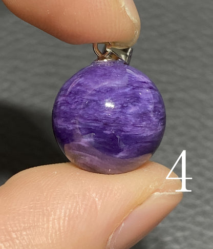 Charoite,AAAA Natural Russian Charoite Pendant,Charoite Pendant,S925 Pendant,Handmade Gift,Graduation Gifts ET115