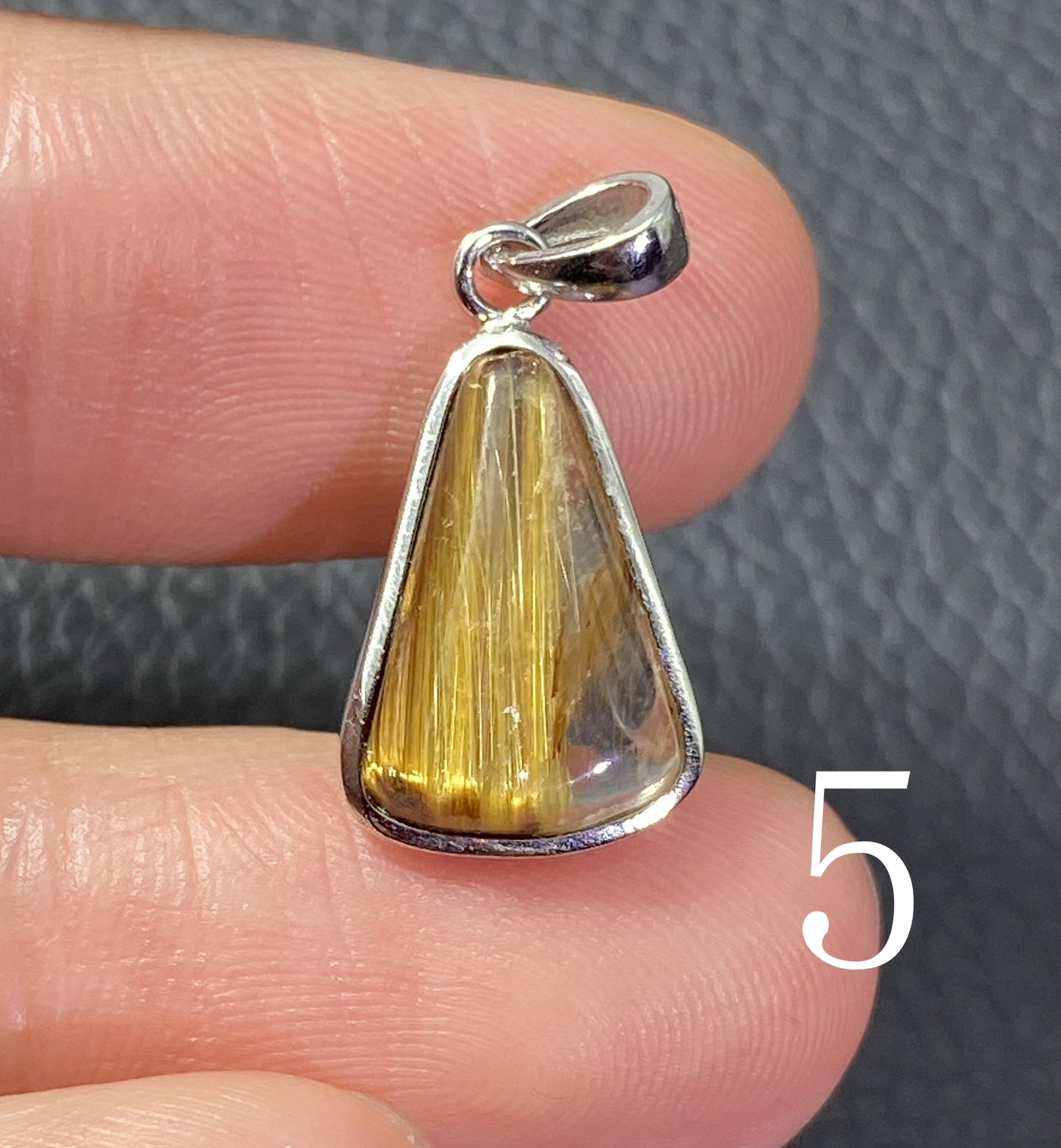 AAA+ Natural Rutilated Quartz Silver Pendant,Rutilated Quartz Stone,Crystal Pendant,Gemstone Pendant,ET0253