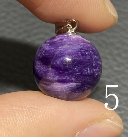 Charoite,AAAA Natural Russian Charoite Pendant,Charoite Pendant,S925 Pendant,Handmade Gift,Graduation Gifts ET115