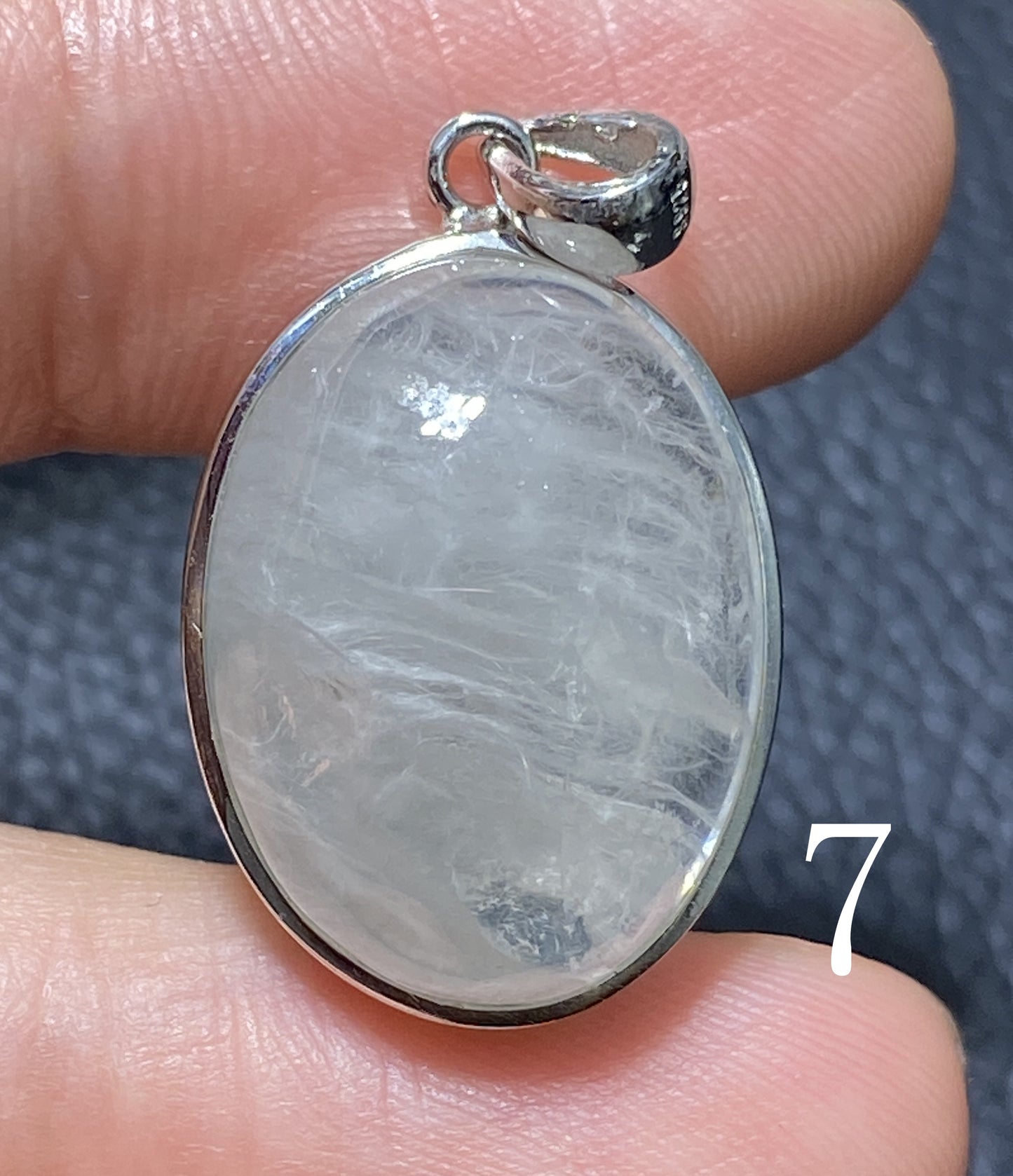 Rabbit Hair Pendant,AAAA Natural Authentic Bule Rutilated Quartz 925 Silver Pendant,Crystal Pendant,Men's Jewelry,Women's Jewelry ET057