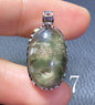 Green Phantom Pendant,AAAA Natural Authentic Phantom Crystal Pendant,Silver Pendant,Crystal Pendant,Gems Necklace ET558